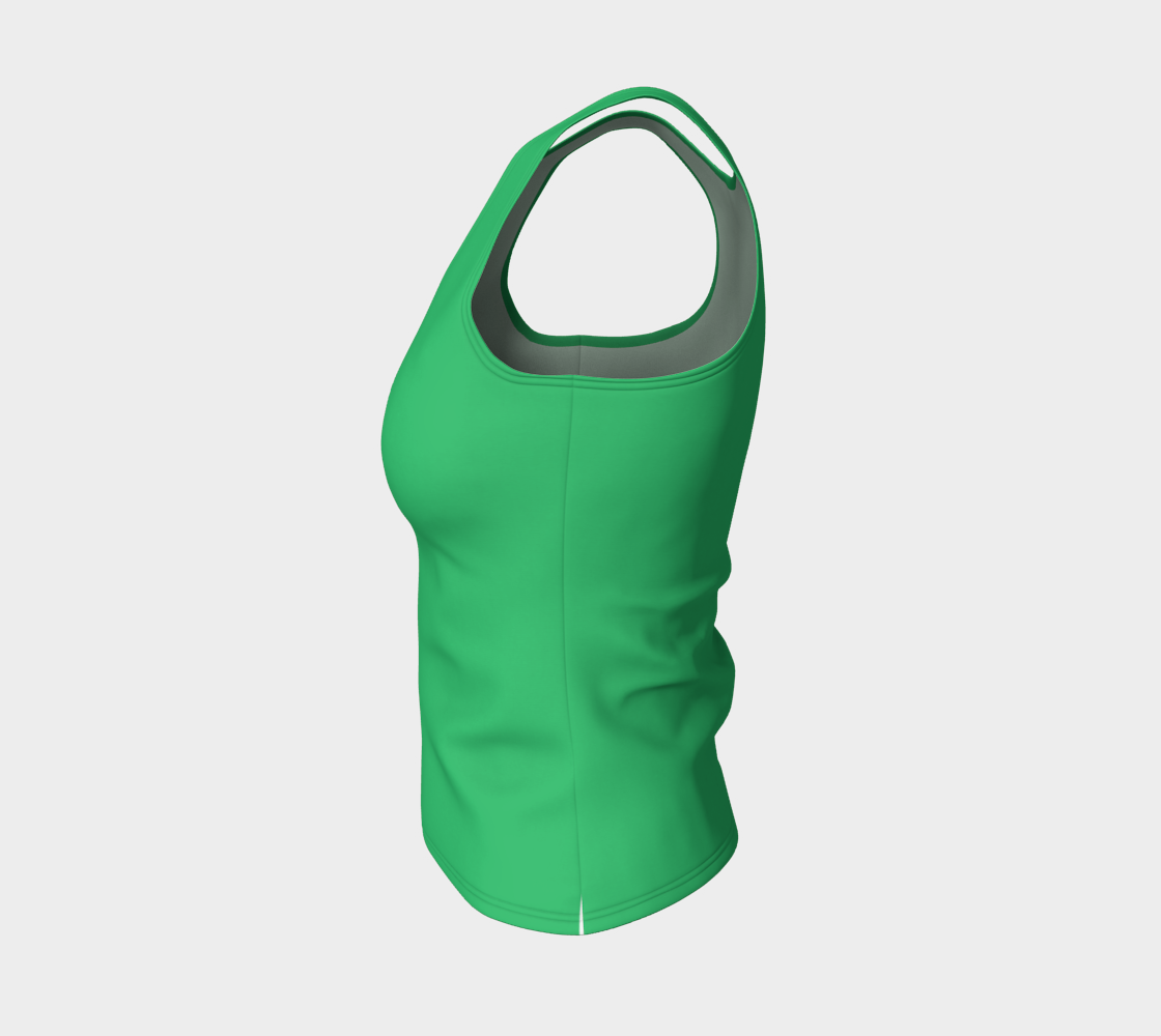 Solid Fitted Tank Top - Green - SummerTies