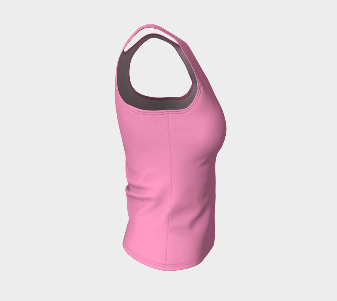 Solid Fitted Tank Top - Light Pink - SummerTies