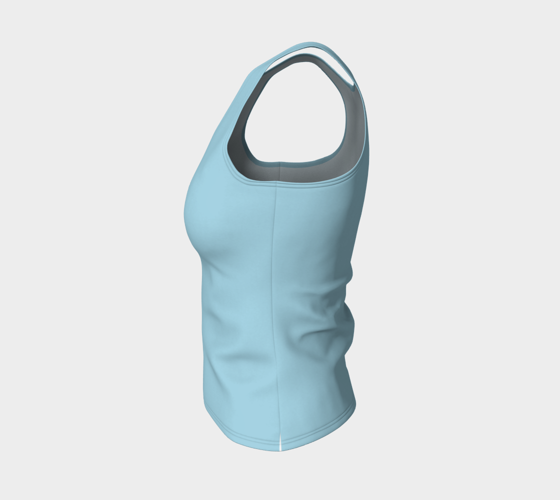 Solid Fitted Tank Top - Light Blue - SummerTies