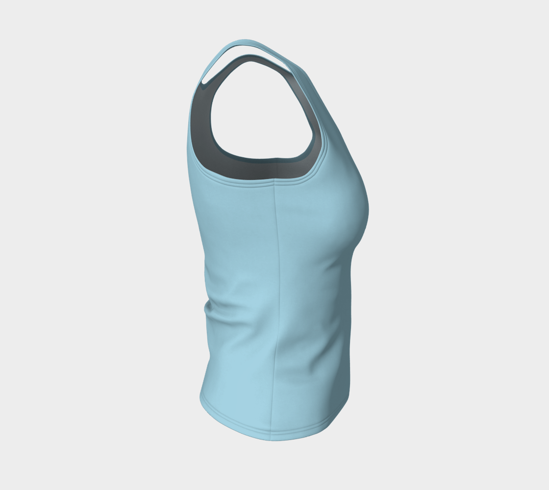Solid Fitted Tank Top - Light Blue - SummerTies