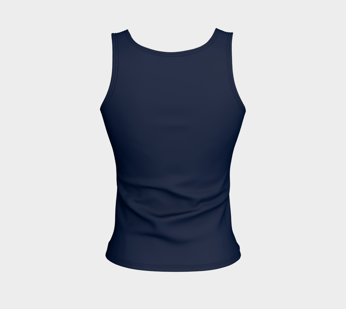 Solid Fitted Tank Top - Navy - SummerTies
