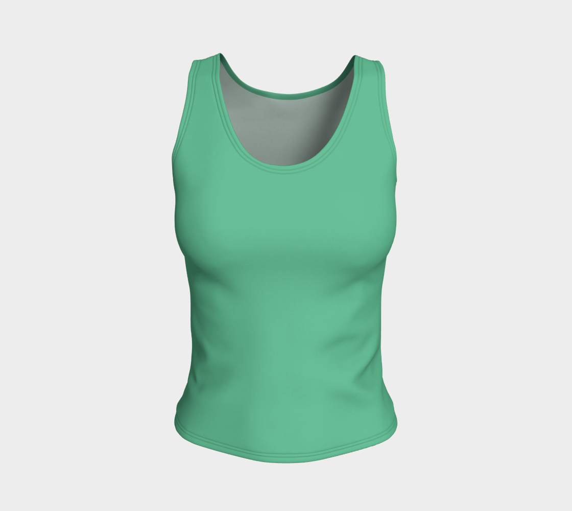 Solid Fitted Tank Top - Light Green - SummerTies