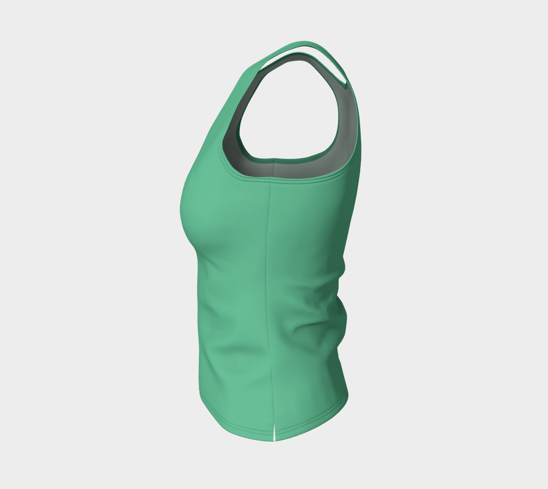 Solid Fitted Tank Top - Light Green - SummerTies