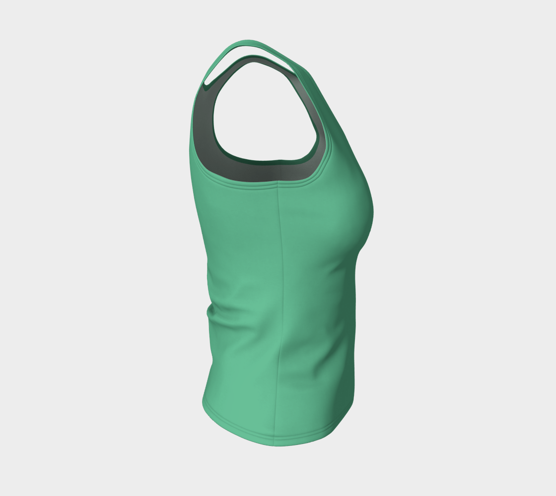 Solid Fitted Tank Top - Light Green - SummerTies