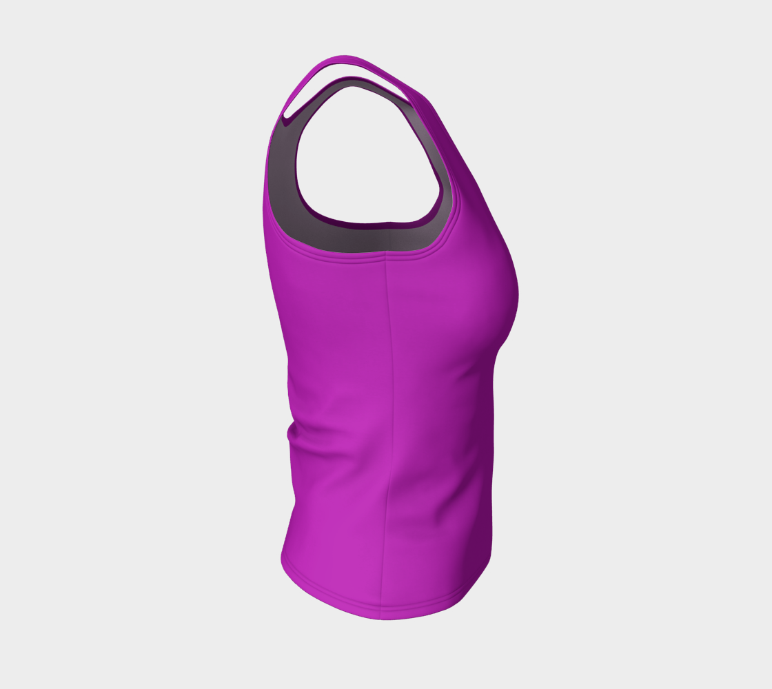 Solid Fitted Tank Top - Purple - SummerTies