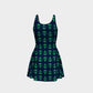 Anchor Toss Flare Dress - Green on Navy - SummerTies