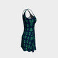 Anchor Toss Flare Dress - Green on Navy - SummerTies