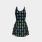 Anchor Toss Flare Dress - Yellow on Navy - SummerTies