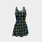 Anchor Toss Flare Dress - Yellow on Navy - SummerTies