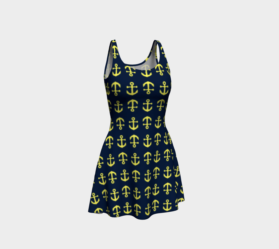 Anchor Toss Flare Dress