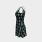 Anchor Toss Flare Dress - Yellow on Navy - SummerTies