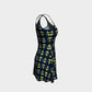 Anchor Toss Flare Dress - Yellow on Navy - SummerTies