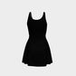 Solid Flare Dress - Black