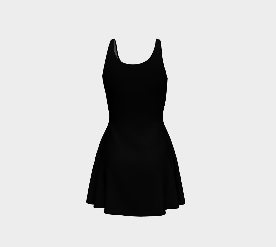 Solid Flare Dress - Black