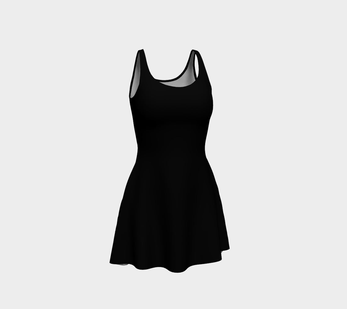 Solid Flare Dress - Black