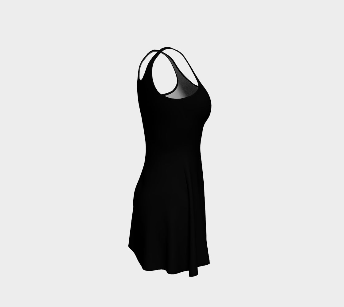 Solid Flare Dress - Black