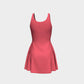 Solid Flare Dress - Coral