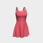 Solid Flare Dress - Coral