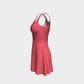 Solid Flare Dress - Coral