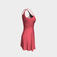 Solid Flare Dress - Coral