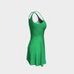 Solid Flare Dress - Green