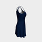 Solid Flare Dress - Navy