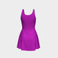 Solid Flare Dress - Purple