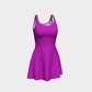 Solid Flare Dress - Purple