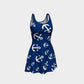 Anchor Pinwheel Flare Dress - Navy - SummerTies