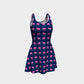 Elephant Flare Dress - Pink on Navy - SummerTies