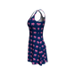 Elephant Flare Dress - Pink on Navy - SummerTies