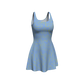 Anchor Dream Flare Dress - Light Blue - SummerTies