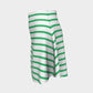 Striped Flare Skirt - Green on White - SummerTies