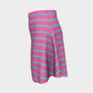 Striped Flare Skirt - Light Blue on Pink - SummerTies