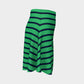 Striped Flare Skirt - Navy on Green - SummerTies