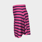 Striped Flare Skirt - Navy on Pink - SummerTies