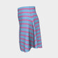 Striped Flare Skirt - Pink on Light Blue - SummerTies