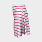 Striped Flare Skirt - Pink on White - SummerTies