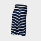 Striped Flare Skirt - White on Navy - SummerTies