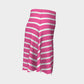 Striped Flare Skirt - White on Pink - SummerTies