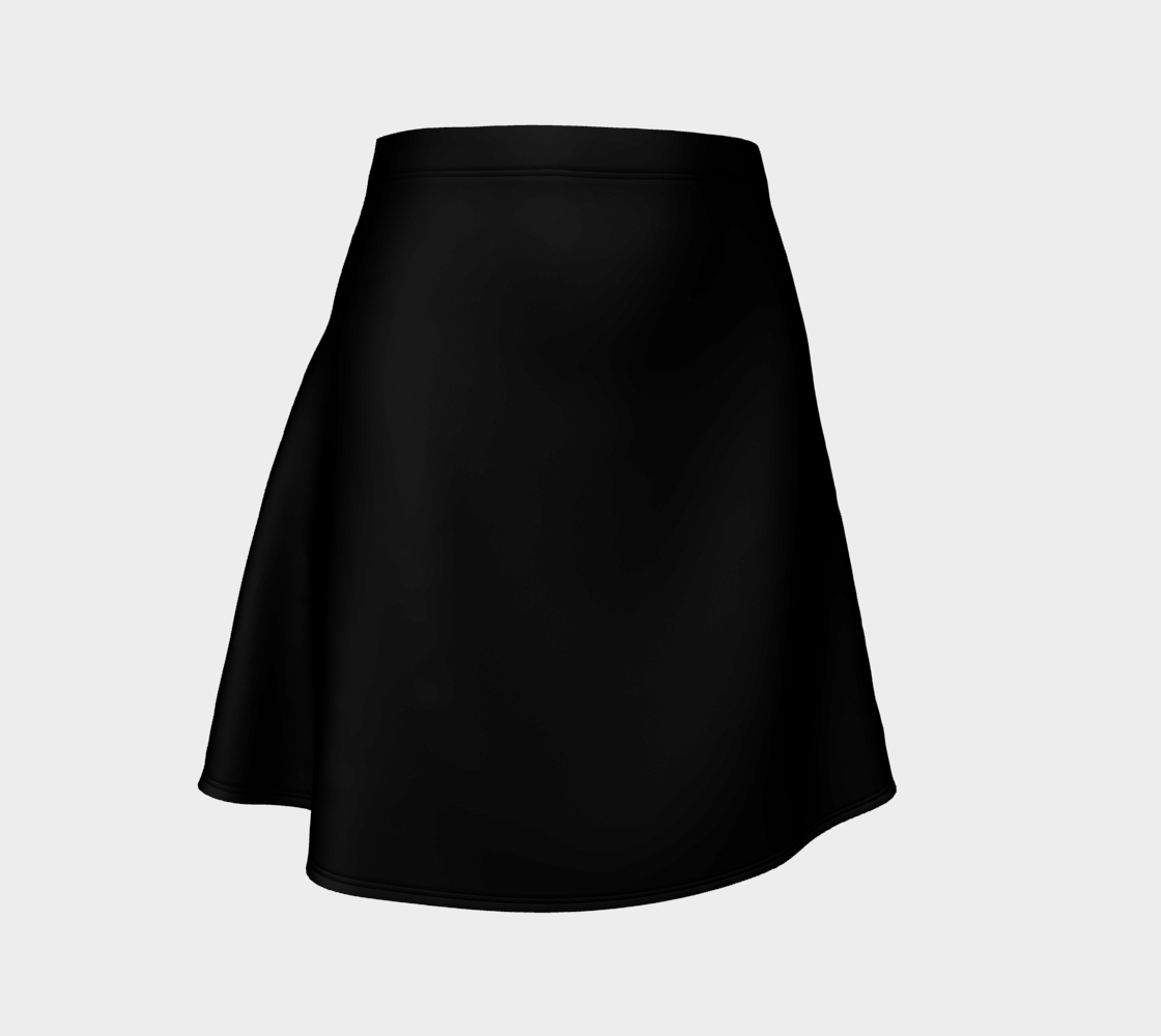 Solid Flare Skirt - Black - SummerTies
