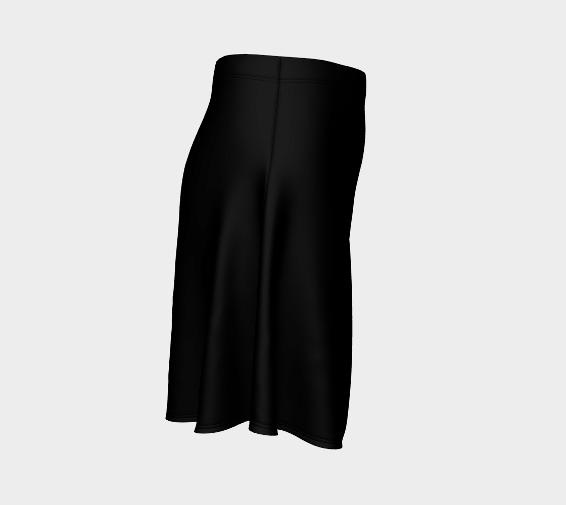 Solid Flare Skirt - Black - SummerTies