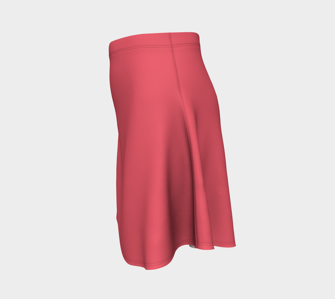 Solid Flare Skirt - Coral - SummerTies