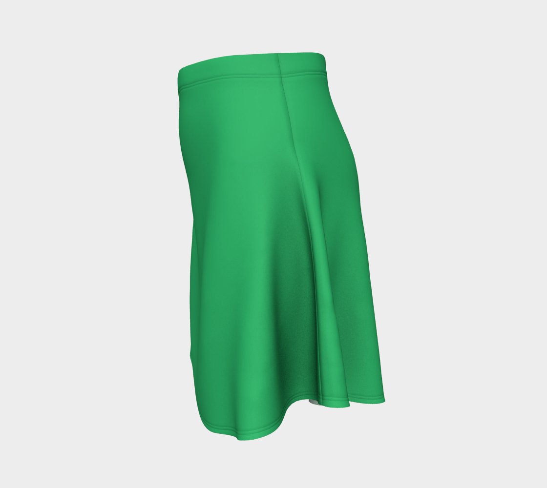 Solid Flare Skirt - Green - SummerTies