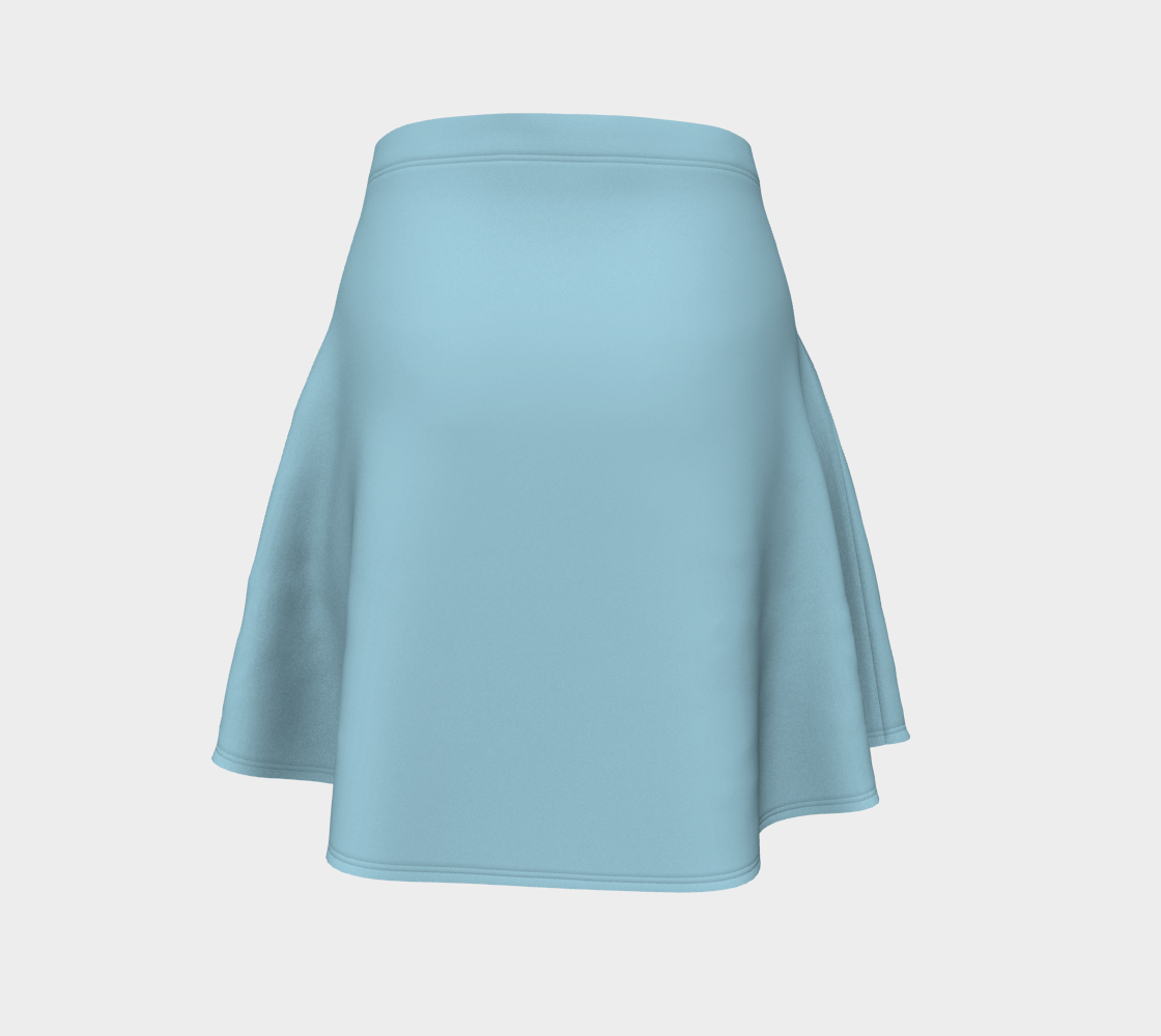 Solid Flare Skirt - Light Blue - SummerTies
