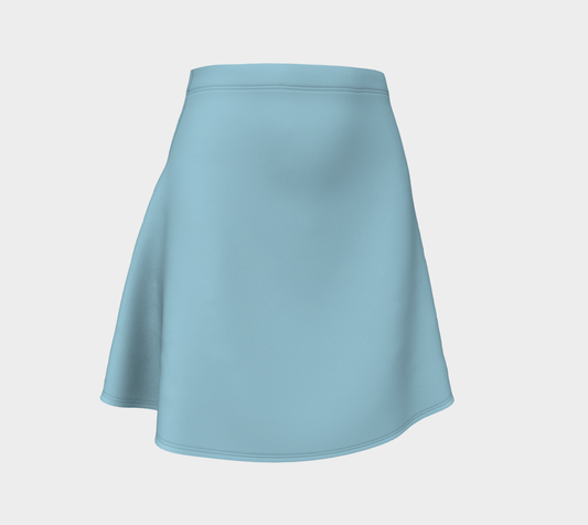 Solid Flare Skirt - Light Blue - SummerTies