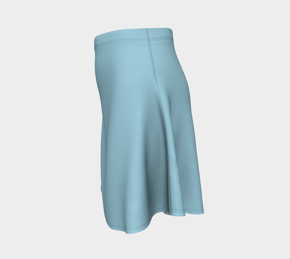 Solid Flare Skirt - Light Blue - SummerTies