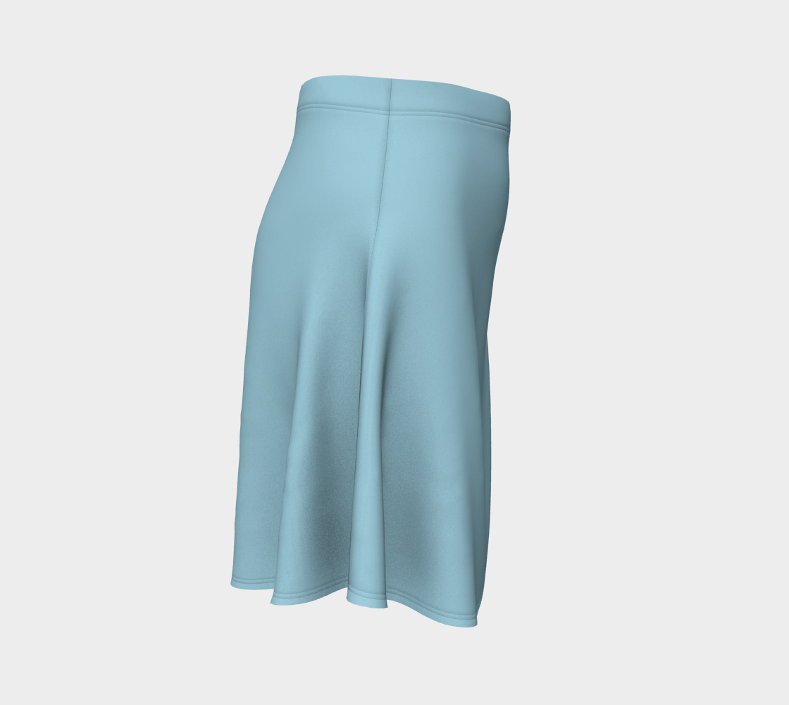 Solid Flare Skirt - Light Blue - SummerTies