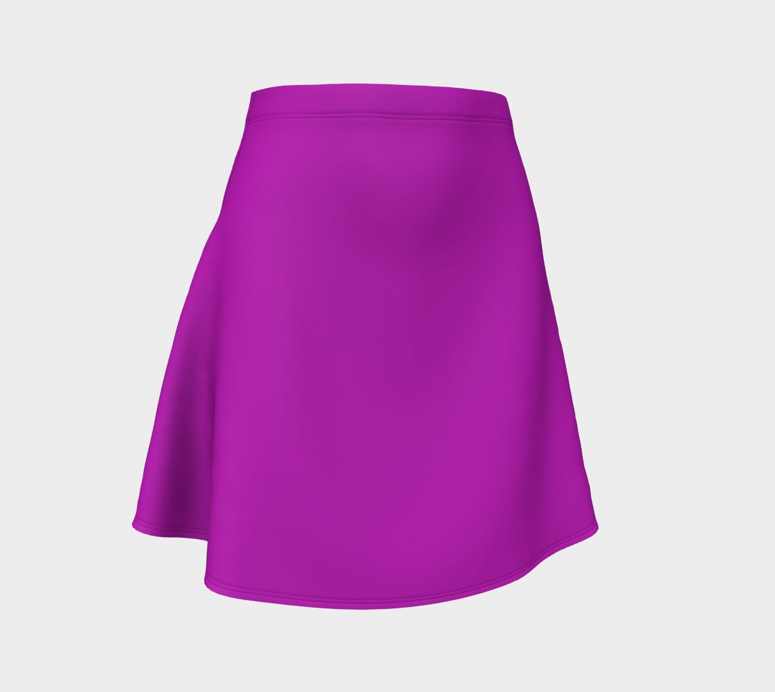 Solid Flare Skirt - Purple - SummerTies