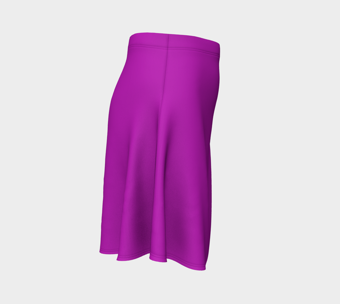 Solid Flare Skirt - Purple - SummerTies